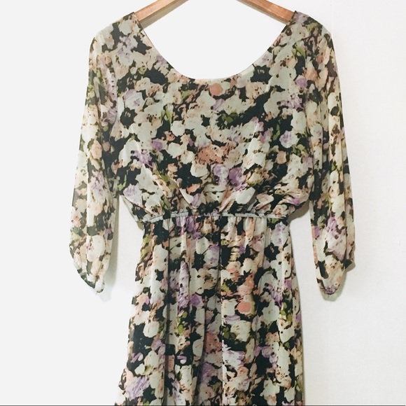 • lily rose floral cocktail dress with sash • - Picture 4 of 11